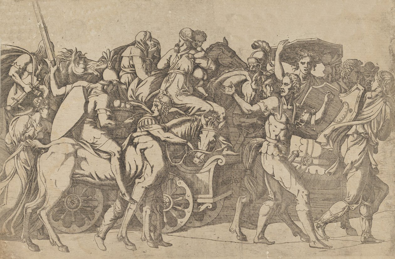 Armia rzymska w marszu - konwój wojsk, 1540-45. autorstwa Antonio Fantuzzi