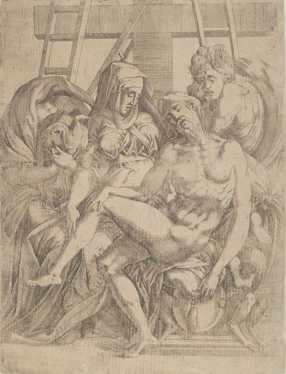 Pieta, 1540-45. autorstwa Antonio Fantuzzi