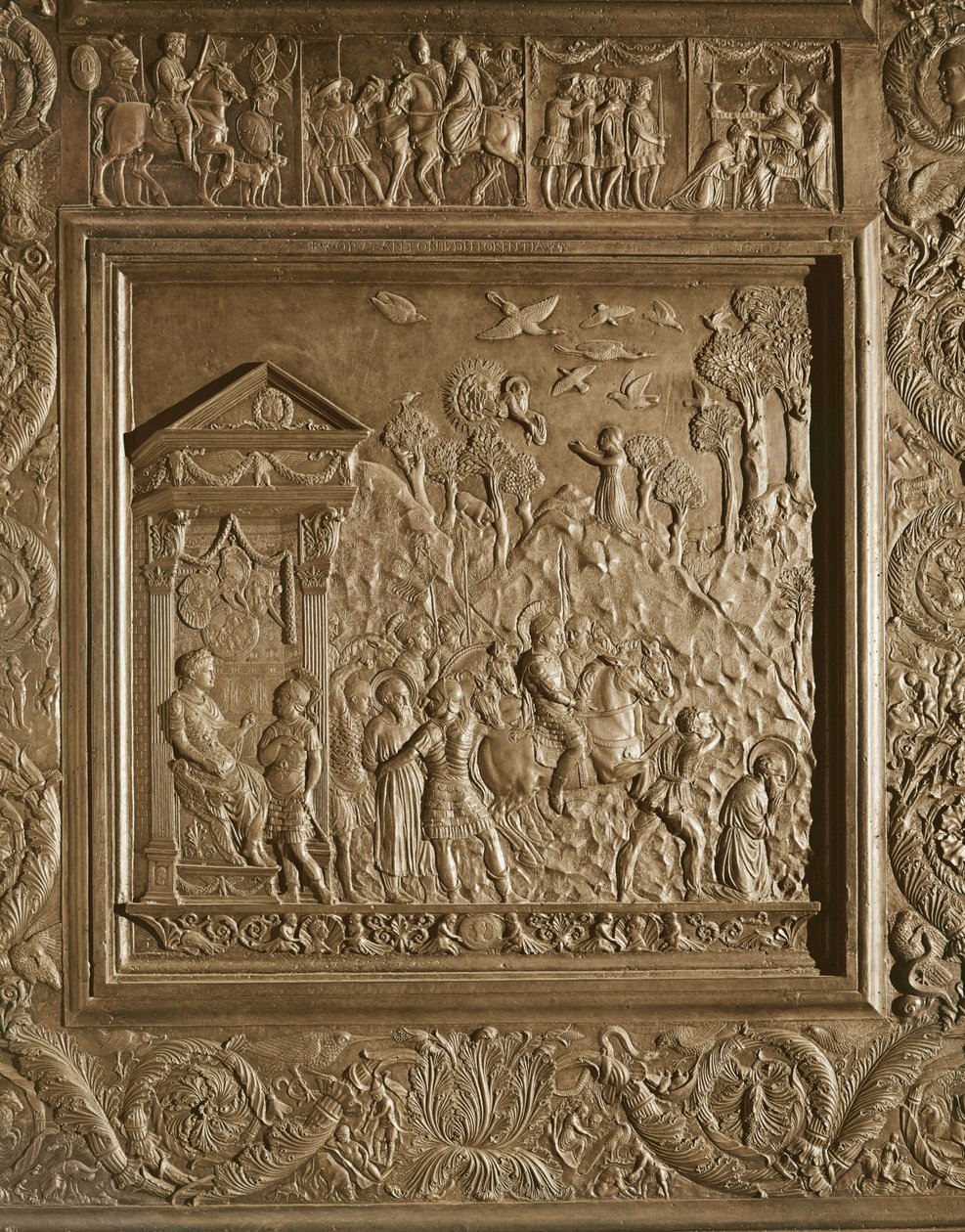 Męczeństwo św. Pawła, fragment drzwi środkowych bazyliki, dekorowany 1439-45 (brąz) (patrz też 247330-247337) autorstwa Antonio Filarete