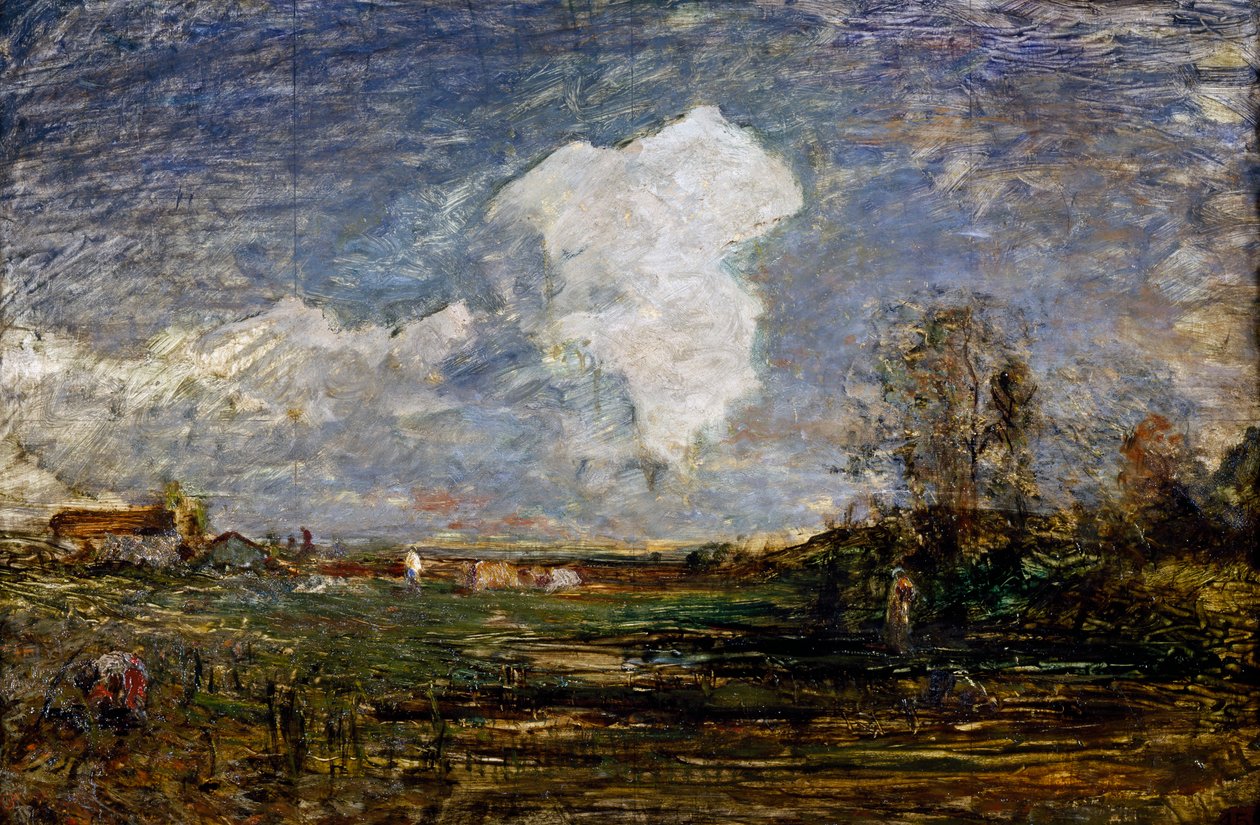 Studium do Obłoków, Antonio Fontanesi (1818-1882), olej na tekturze, 52x75 cm. Włochy autorstwa Antonio Fontanesi