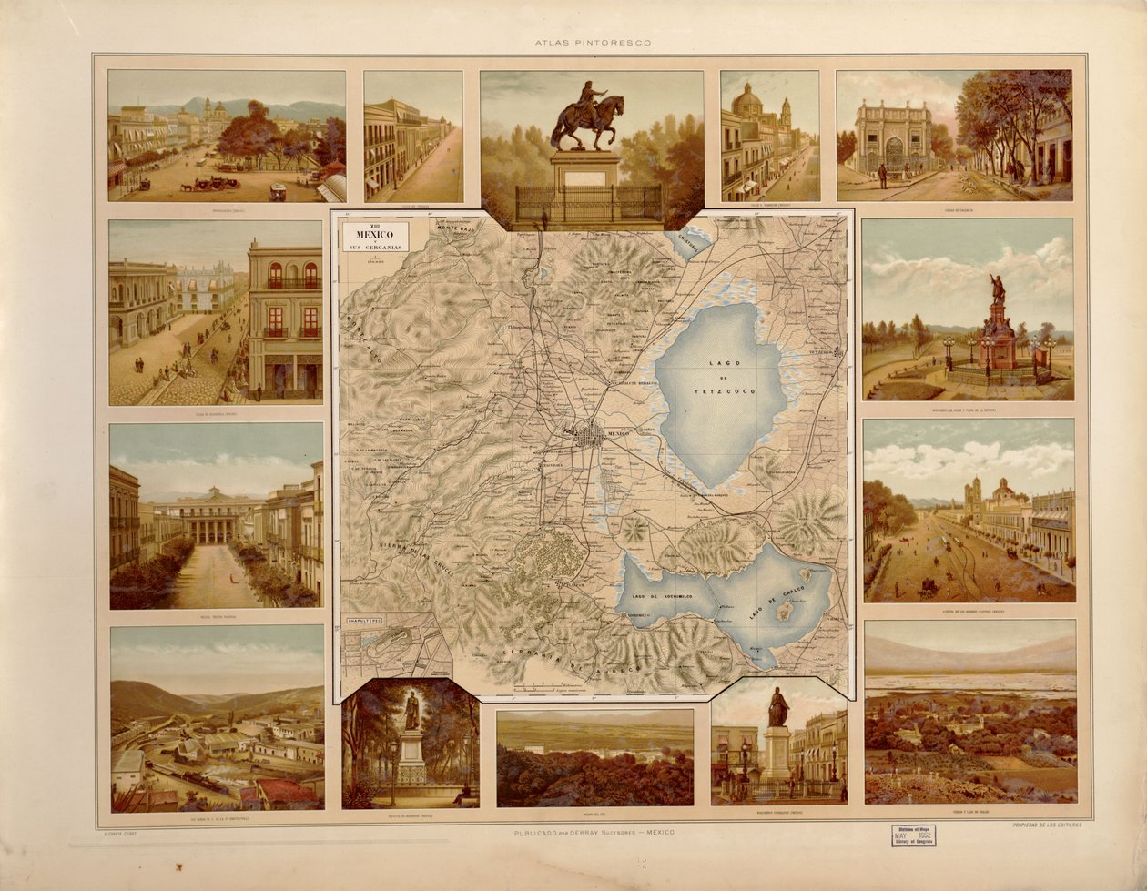 Malarski i historyczny atlas Meksykańskich Stanów Zjednoczonych. LOC 2008621671-16 autorstwa Antonio García Cubas