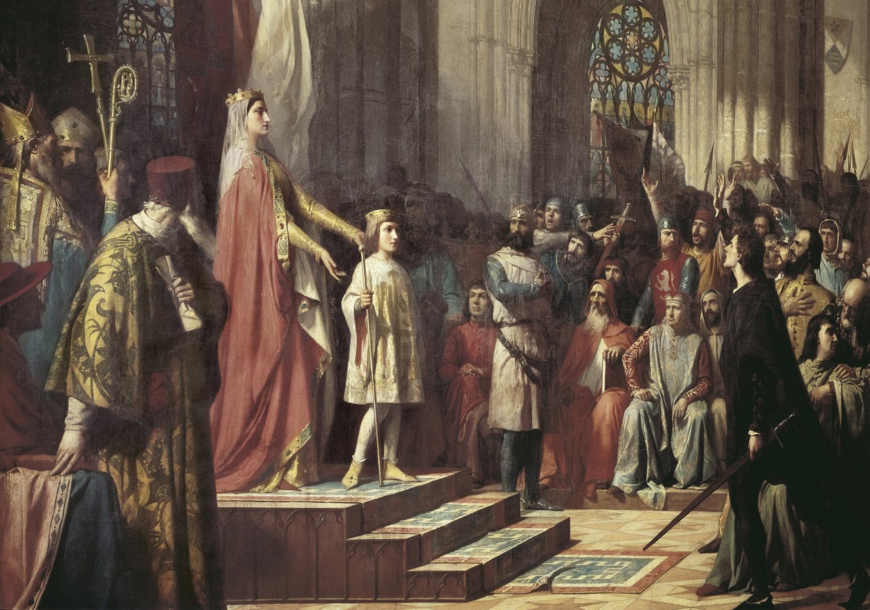 Maria de Molina przedstawia syna Valladolid Cortes. 1863 (olej na płótnie) autorstwa Antonio Gisbert
