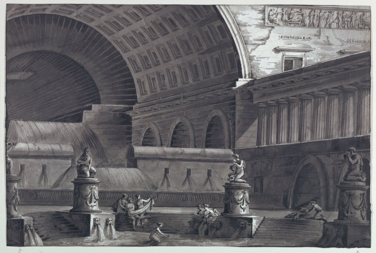 Scenografia, Łaźnie Rzymskie autorstwa Antonio Giuseppe Basoli