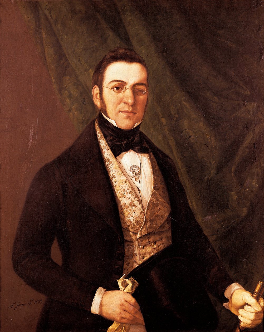 Portret Manuela Bretona de los Harreros (1796-1873), hiszpańskiego poety i dramaturga. Obraz Antonio Gomeza y Cros (koniec 18-1863) autorstwa Antonio Gomez Cros