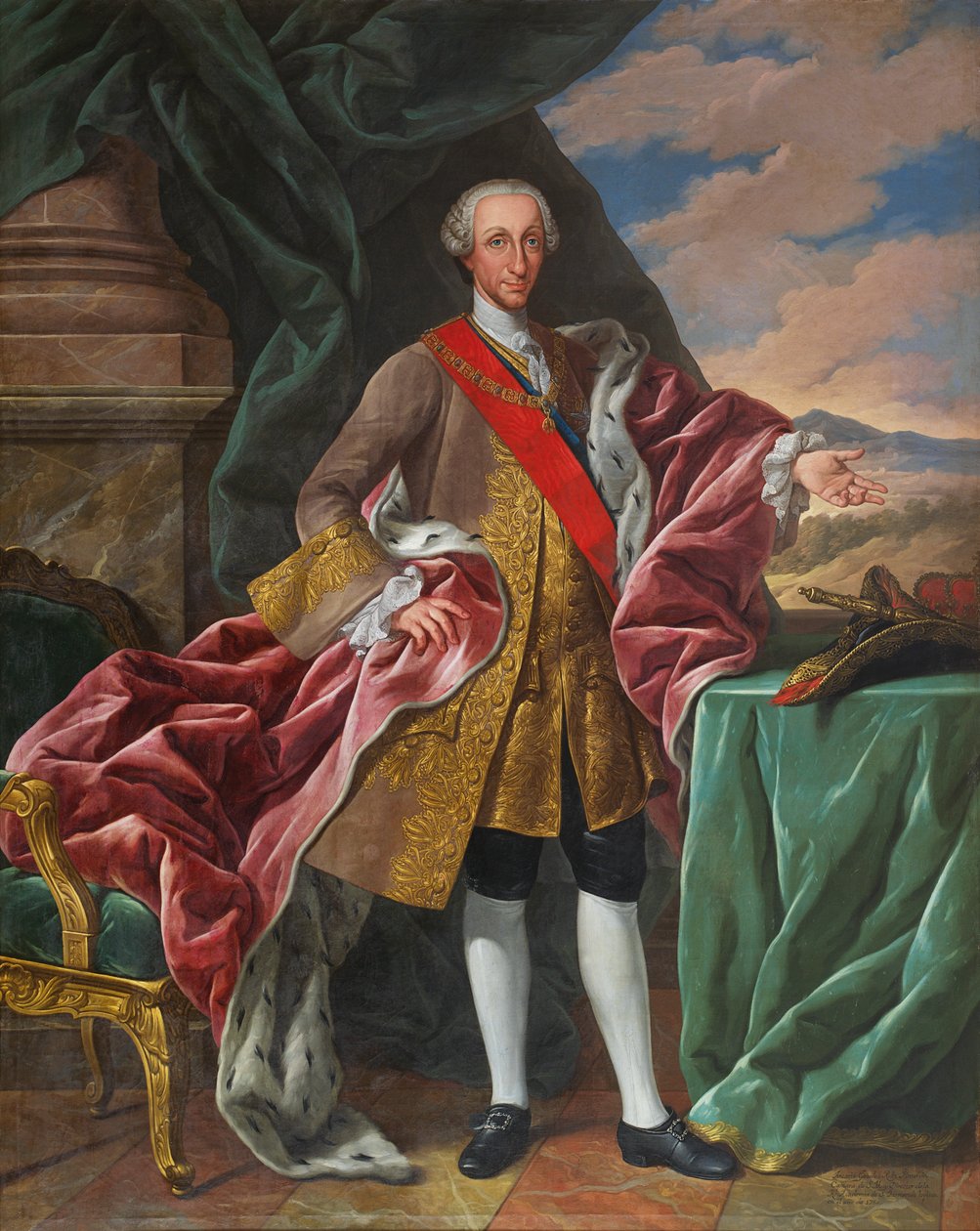 Portret króla Hiszpanii Karola III autorstwa Antonio Gonzalez Ruiz
