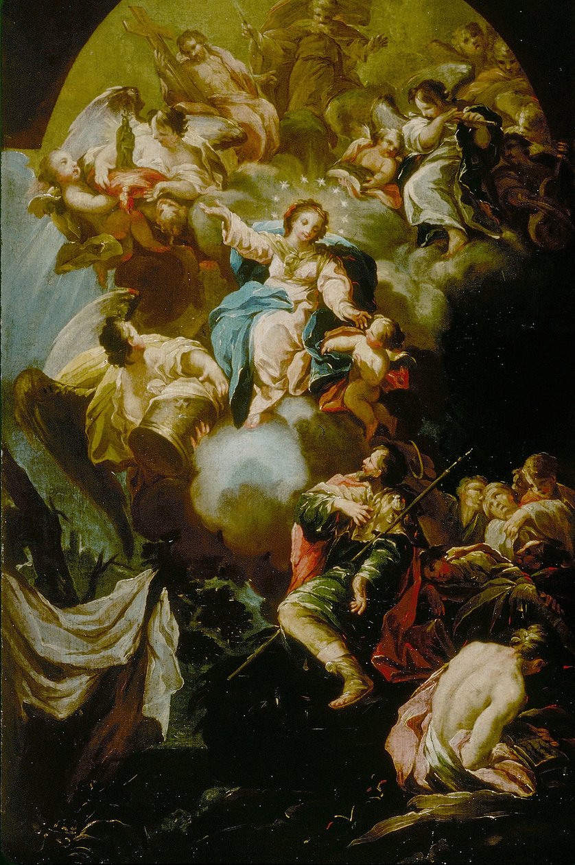 Wizja św. Jakuba Matki Boskiej z Filaru autorstwa Antonio González Velásquez