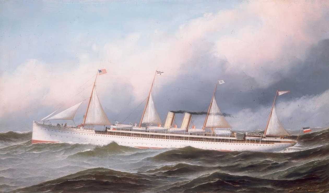ŚM Statek linii Kaiser Wilhelm II. autorstwa Antonio Jacobsen