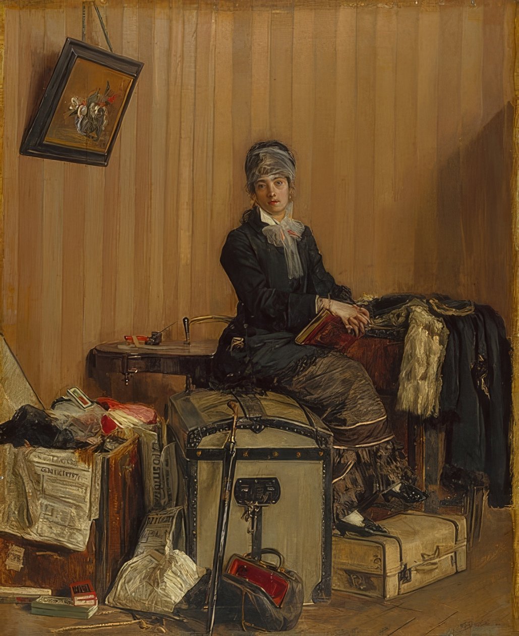 W urzędzie celnym. 1877 autorstwa Antonio Mancini