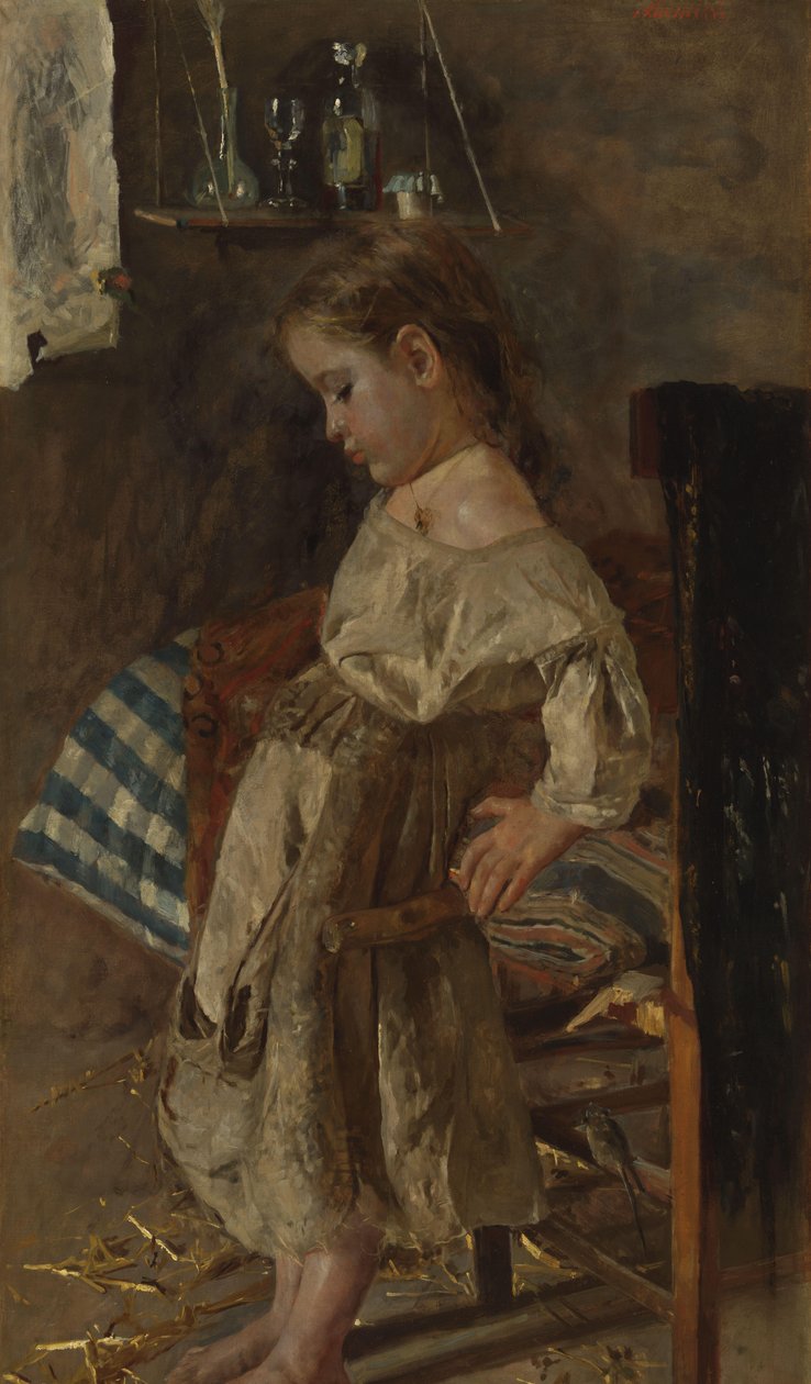 biedne dziecko autorstwa Antonio Mancini
