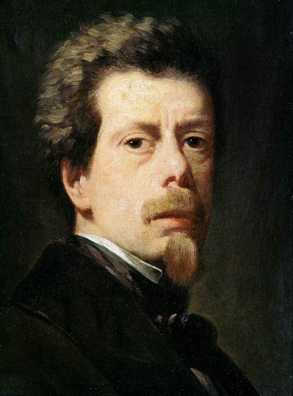 Autoportret artysty. Obraz Antonio Marii ESQUIVEL Y SUAREZ DE URBINA (1806-1857), ca. 1856 Olej na płótnie Madryt, Muzeum Prado. autorstwa Antonio María Esquivel y Suárez de Urbina