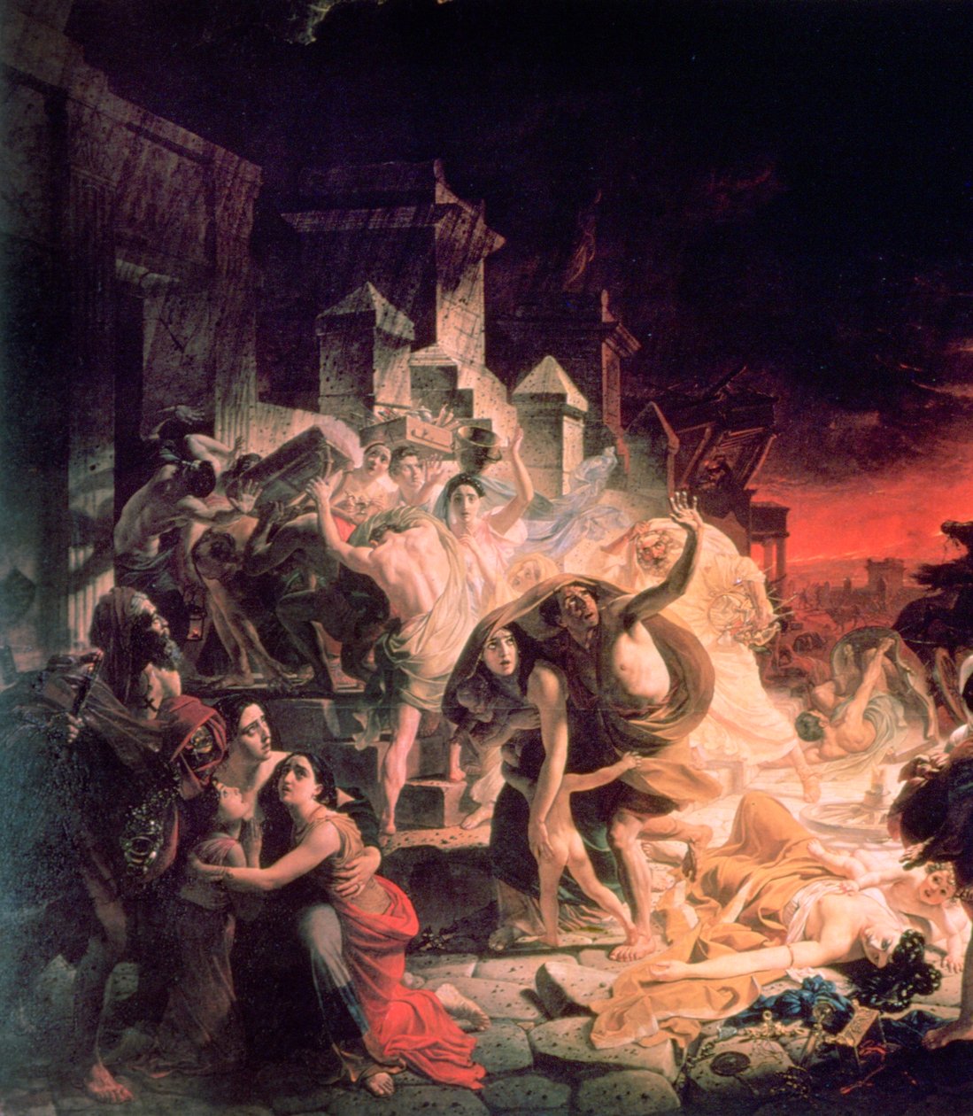 Szczegół ostatniego dnia Pompejów, 1833 autorstwa Antonio Molinari