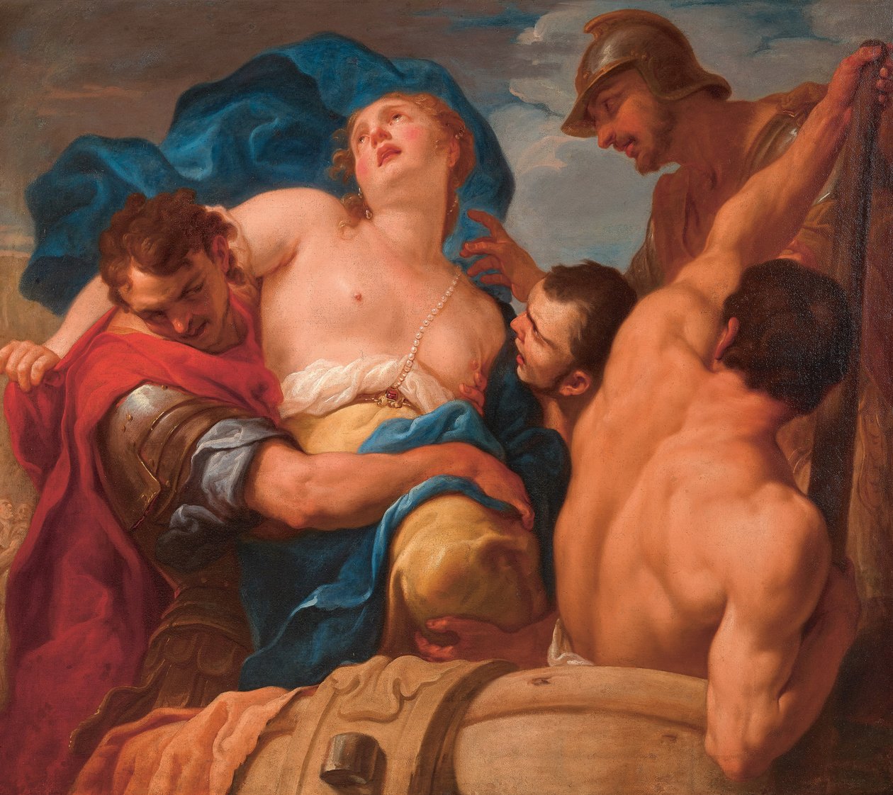 Gwałt Heleny, ca. 1695. autorstwa Antonio Molinari