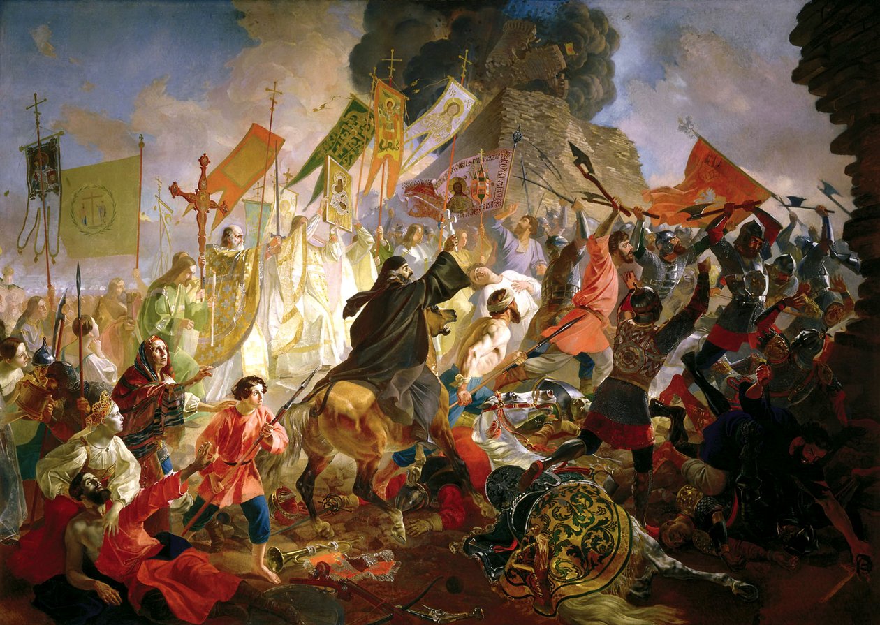 Oblężenie Pskowa przez Stefana Batorego w 1581, 1839-1843 autorstwa Antonio Molinari