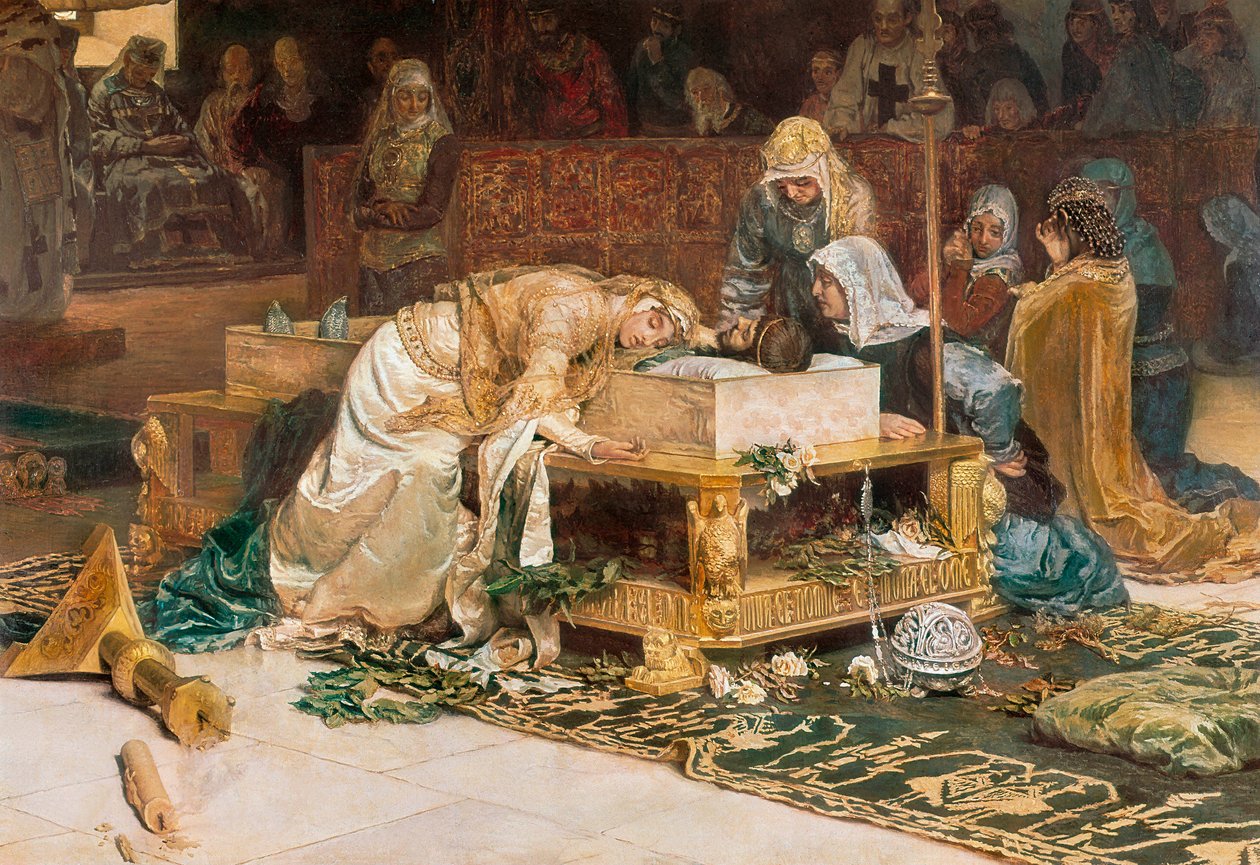 "Kochankowie Teruel", obraz Antoniego Munoza i Degraina (1841-1924). Szczegół. 1884 autorstwa Antonio Munoz Degrain