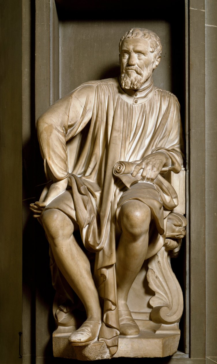 Portret rzeźbiarza, malarza i architekta Michelangelo Buonarroti dit Michelangelo autorstwa Antonio Novelli