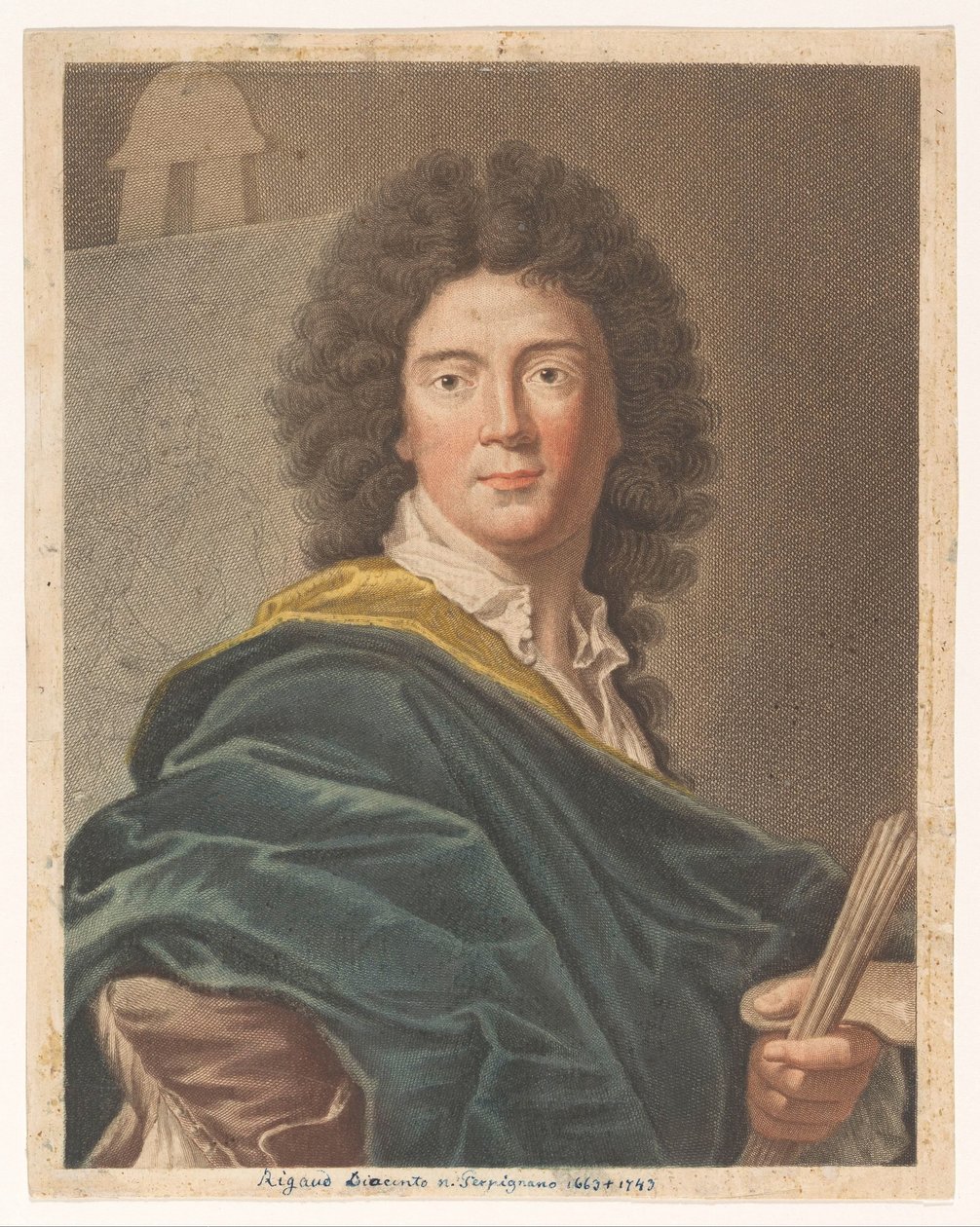 Portret artysty Hyacinthe Rigaud Portrety artystów (tytuł serii) autorstwa Antonio Pazzi