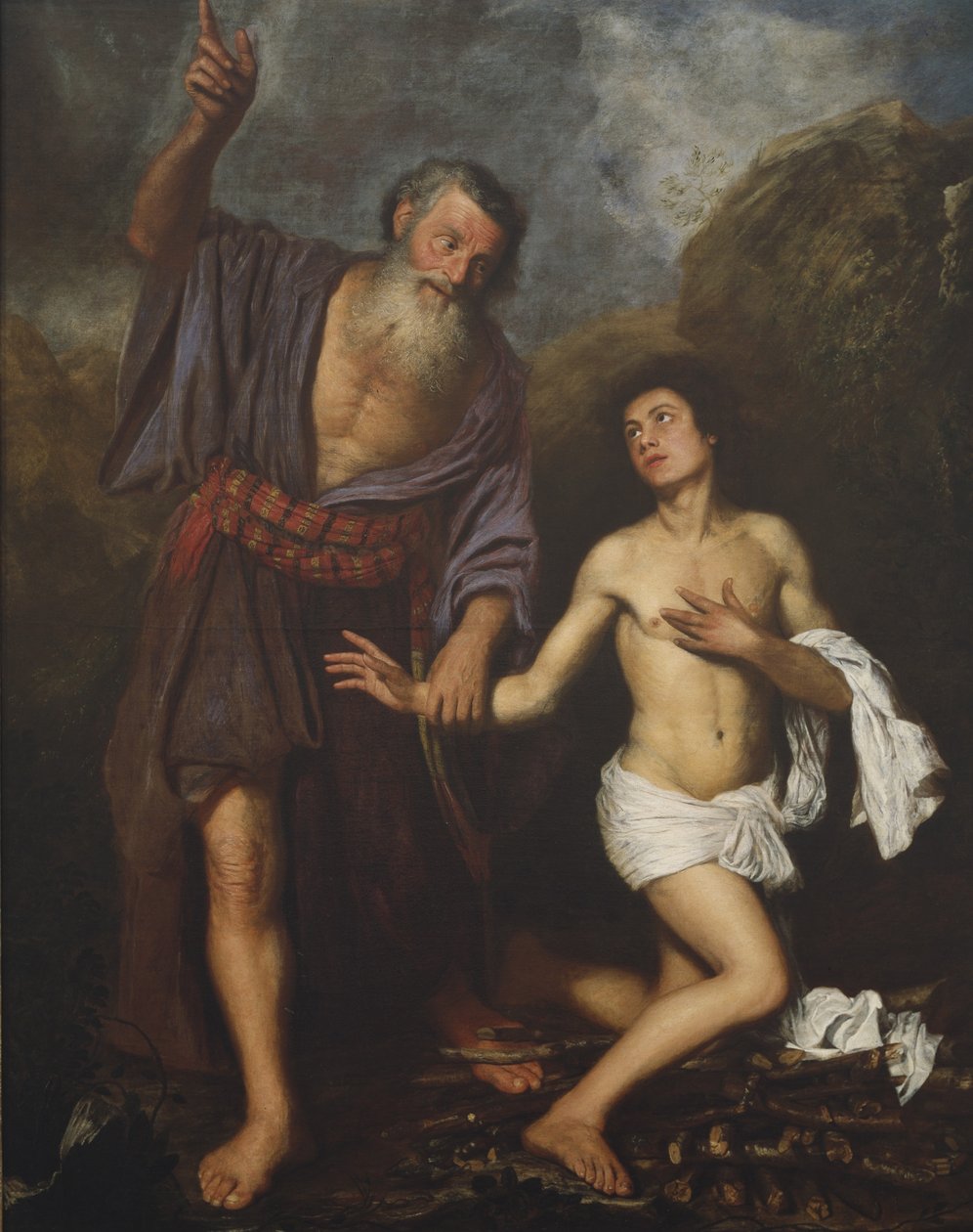 Ofiara Izaaka, ok. 1659 (olej na płótnie) autorstwa Antonio Pereda y Salgado
