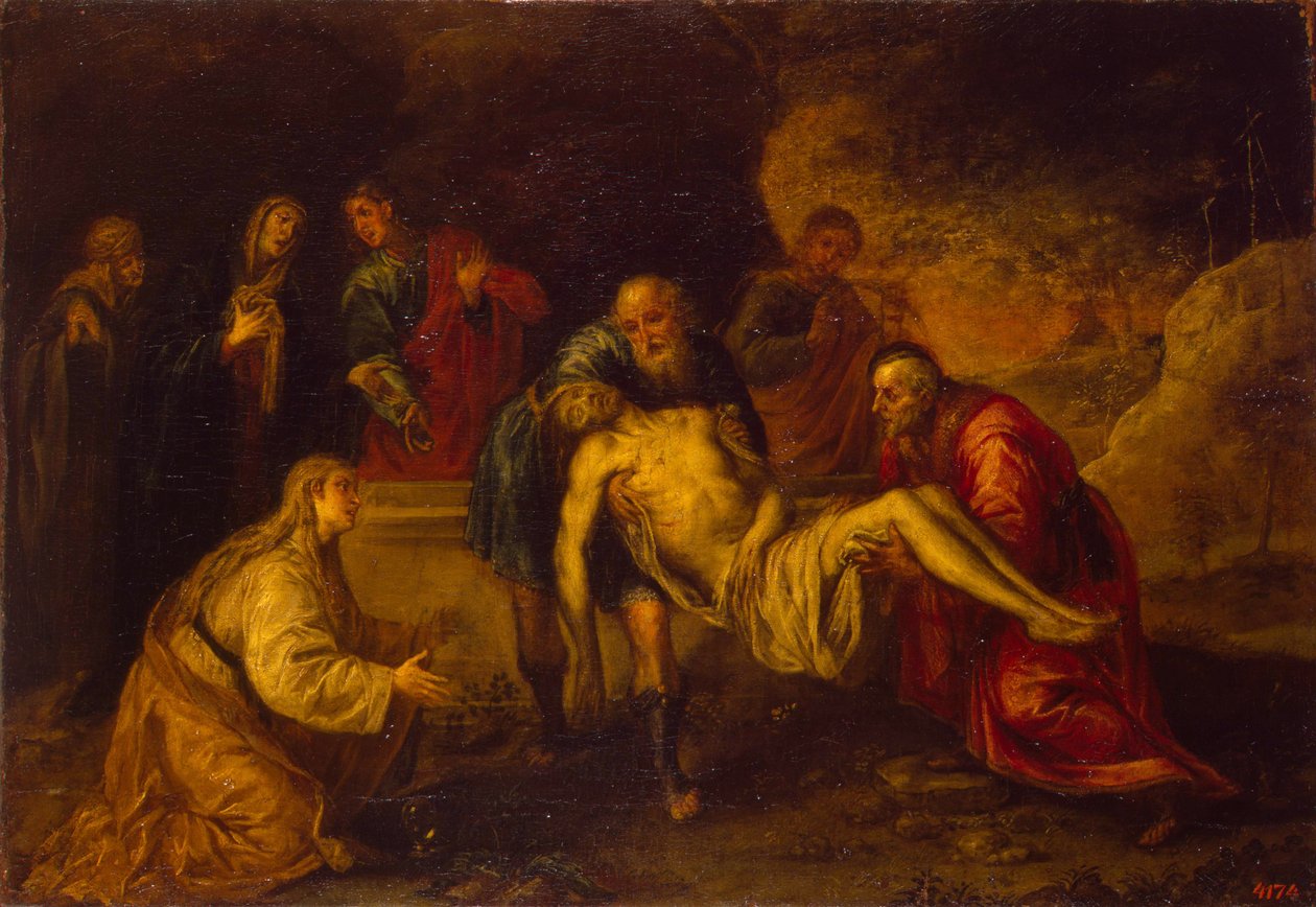 Złożenie do grobu Chrystusa między 1640 a 1650 r autorstwa Antonio Pereda y Salgado de