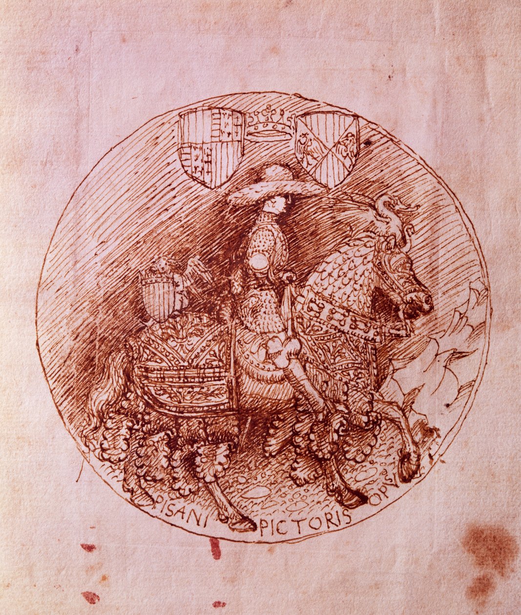 Projekt medalu Alfonsa Aragońskiego autorstwa Antonio Pisanello (1395-1455) autorstwa Antonio Pisanello