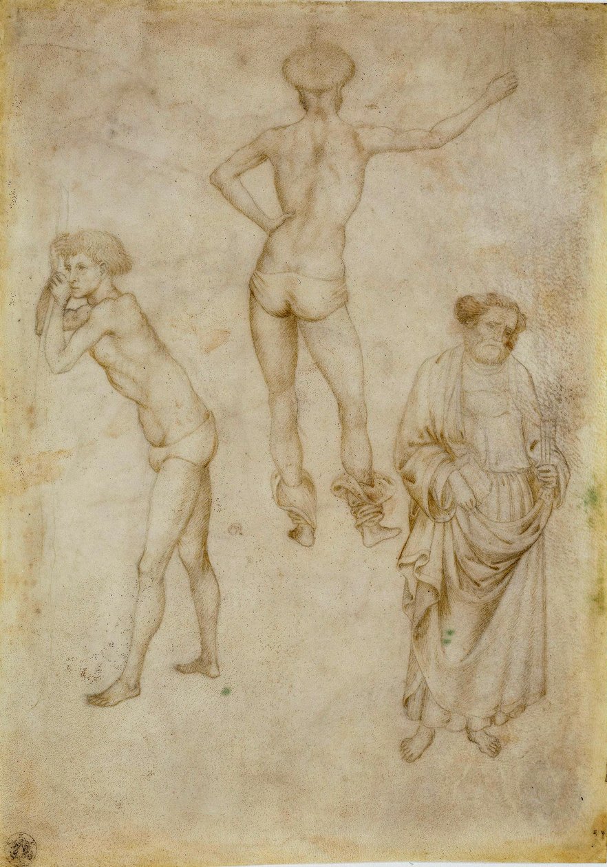 "Figury męskie i święty Piotr" (Dwa studia postaci męskich i św. Piotr) Etiuda Dessin d