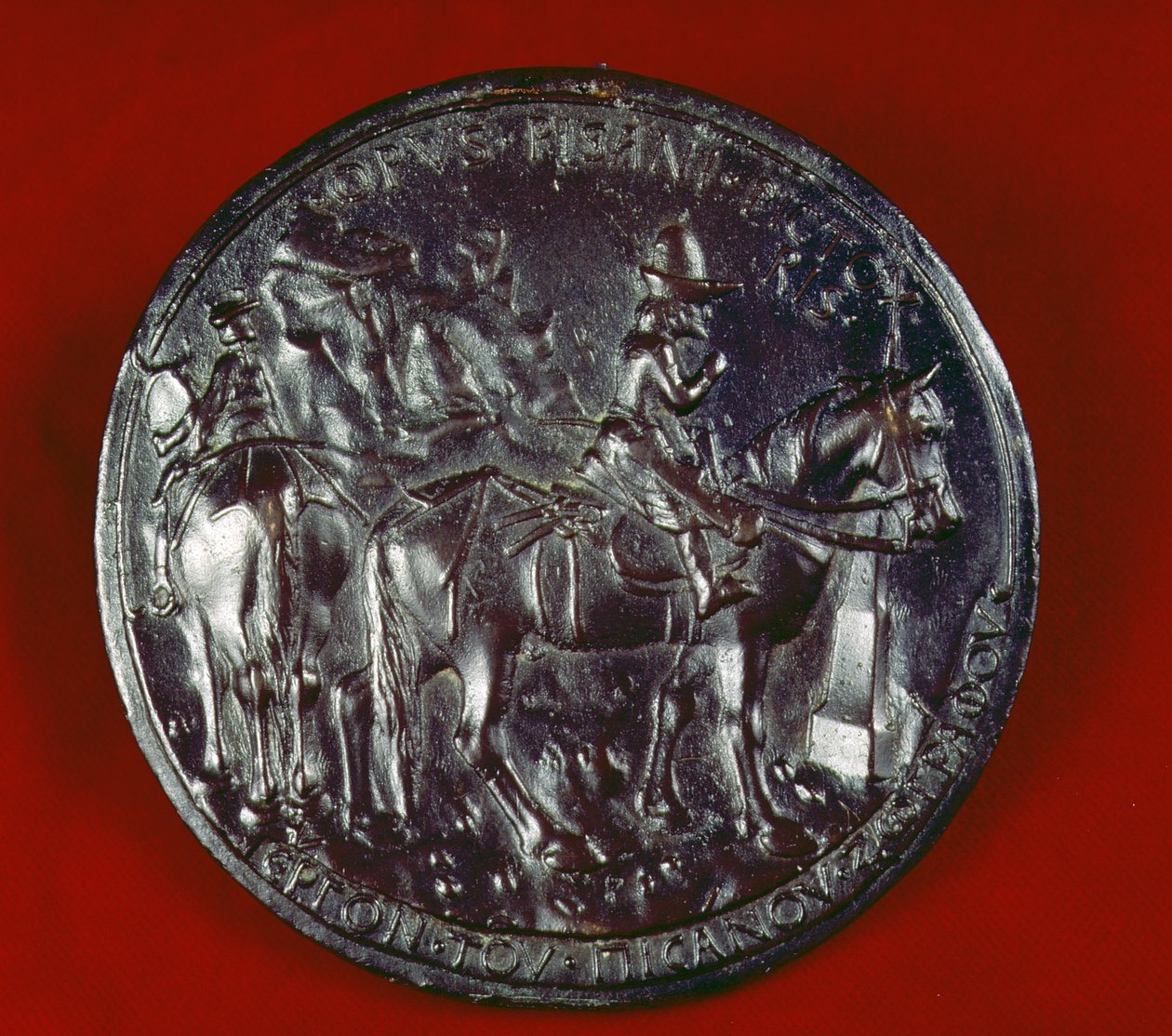 Medal przedstawiający Jana Paleologa VIII (zm.1448) (brąz) autorstwa Antonio Pisanello