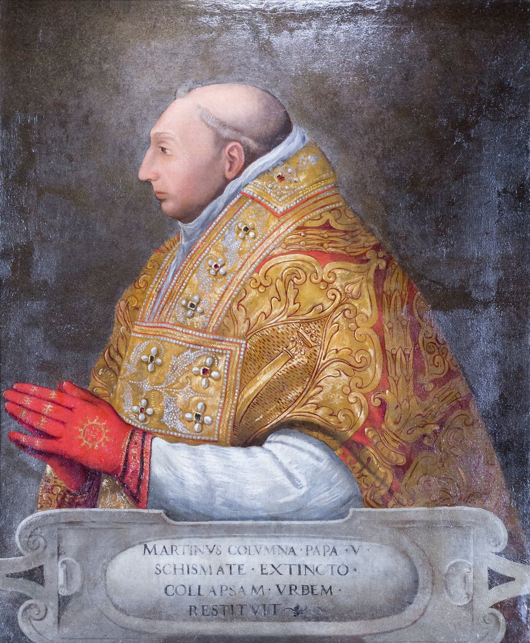 Retrato do Papa Martin V Colonnapolish autorstwa Antonio Pisanello