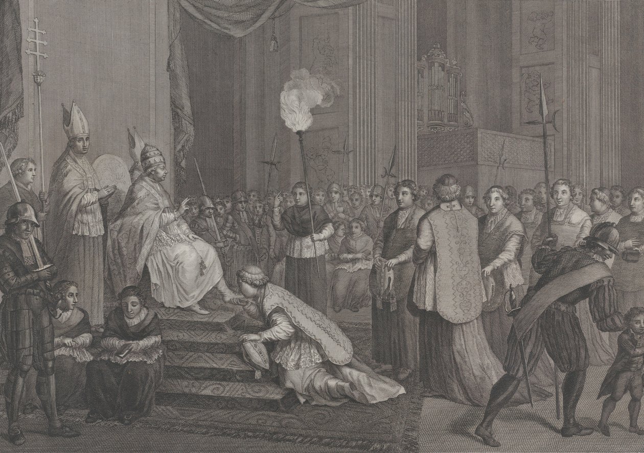 Koronacja papieża Piusa VI, 1801 r. autorstwa Antonio Poggioli