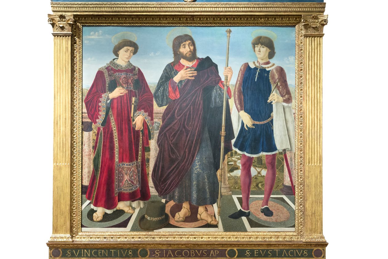 św. Wincentego, św. Jakuba i św. Eustachego autorstwa Antonio Pollaiolo