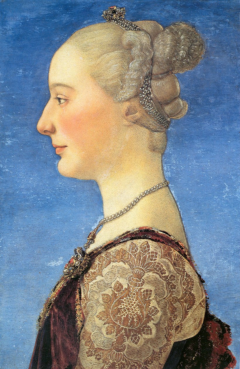 Portret młodej kobiety, 1475 autorstwa Antonio Pollaiuolo