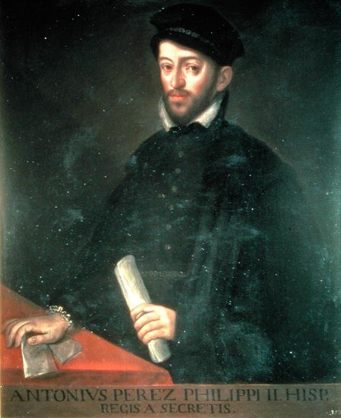 131 0794307/2 Portret Antonio Pereza (1540-1611) polityka i sekretarza Filipa II (olej na panelu) autorstwa Antonio Ponz