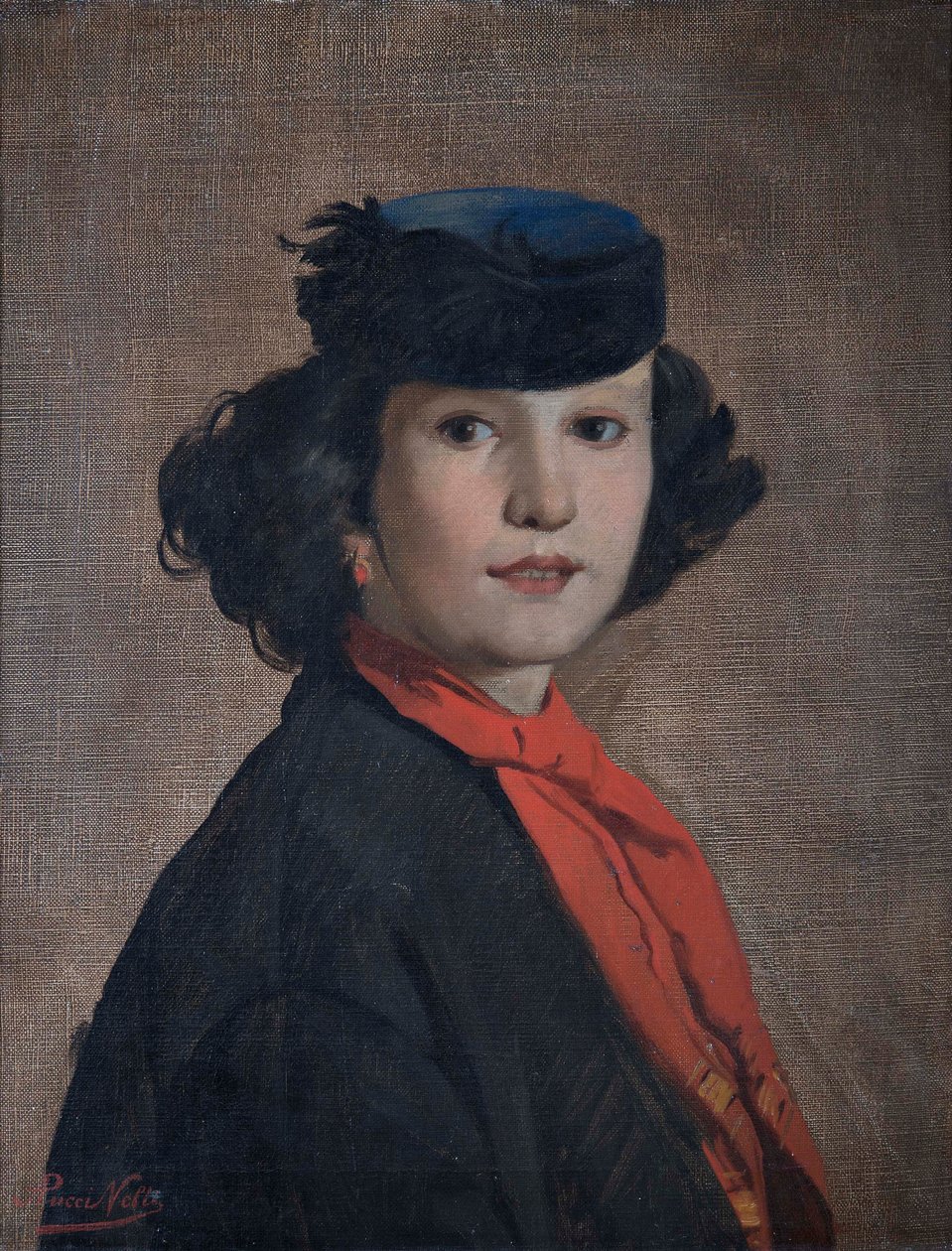 Portret Neriny Badioli, ok. 1866 r. autorstwa Antonio Puccinelli