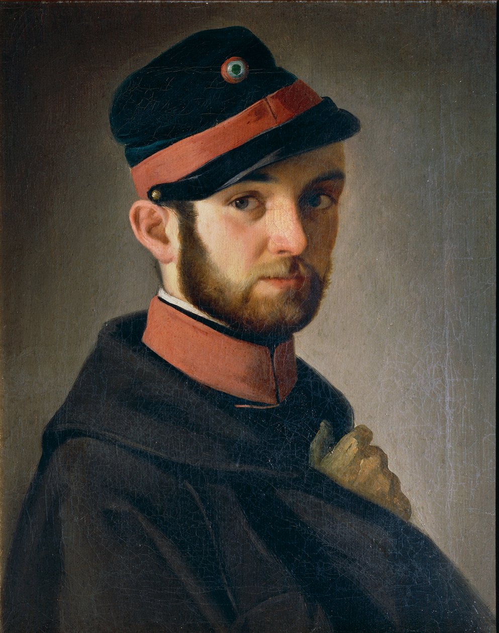 Portret toskańskiego wolontariusza — Antonio Puccinelli autorstwa Antonio Puccinelli