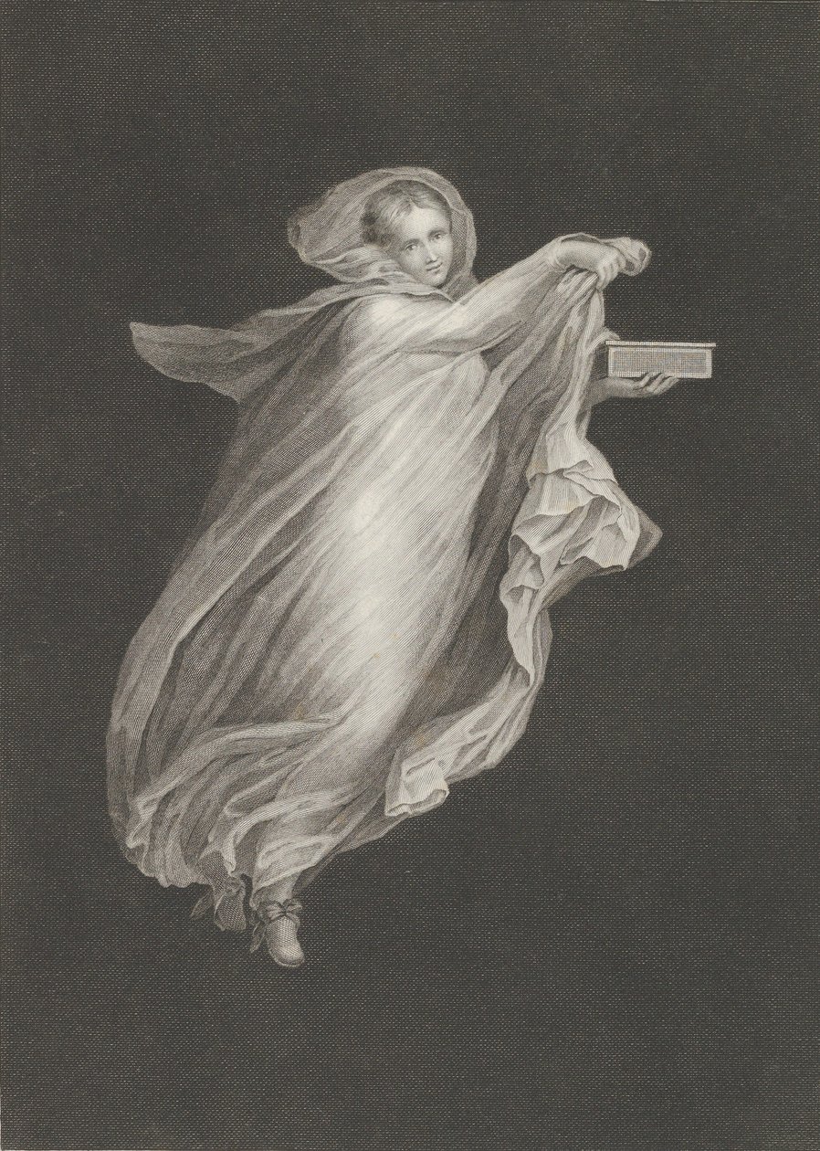 Bachantka ubrana w szal z kapturem i trzymająca w lewej ręce pudełeczko, zastawiona..., ca. 1795-ok. 1820. autorstwa Antonio Ricciani