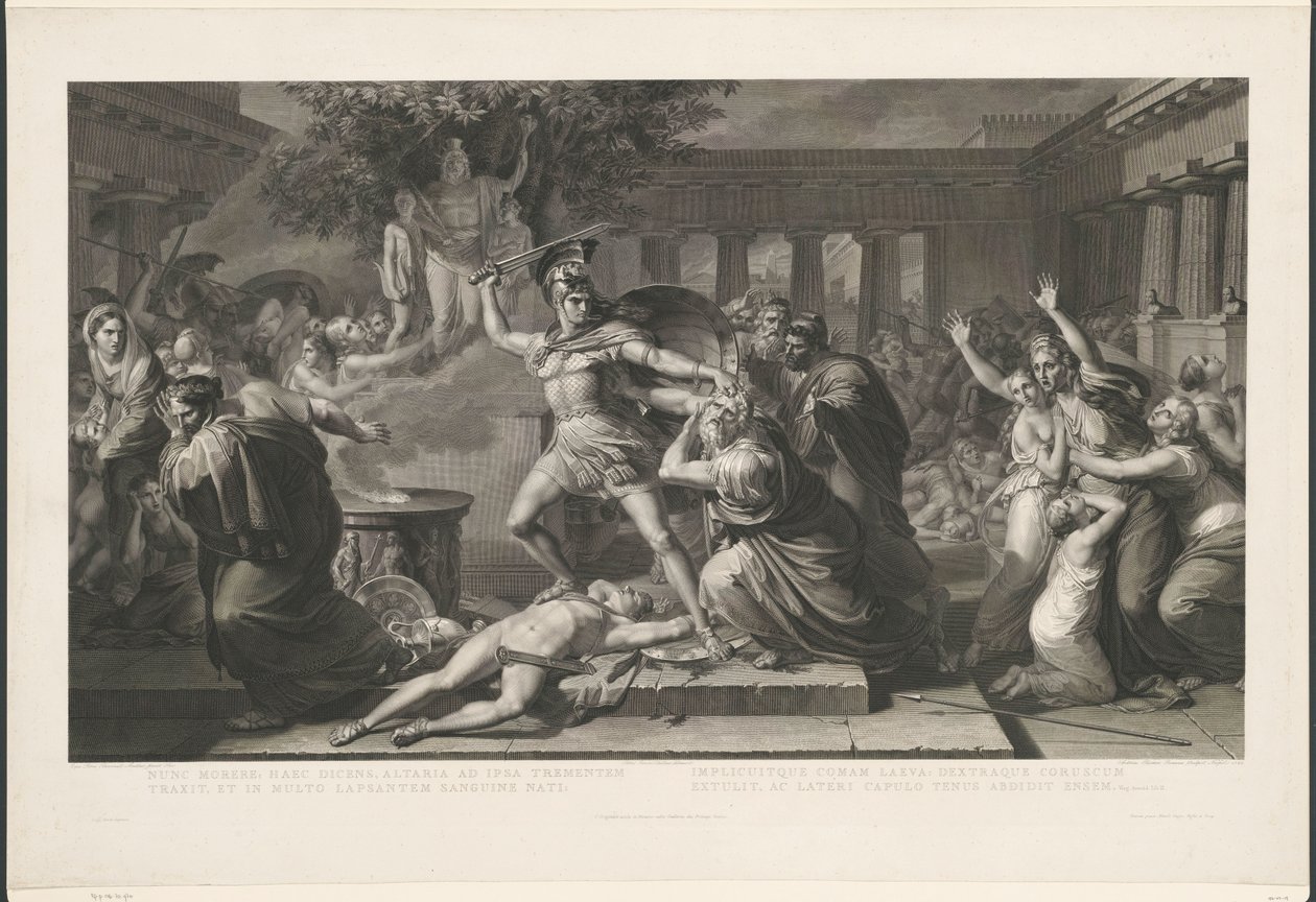 Dood van Priam autorstwa Antonio Ricciani