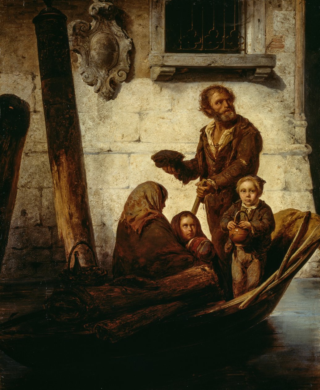 Rodzina zwykłych ludzi na łodzi autorstwa Antonio Rotta