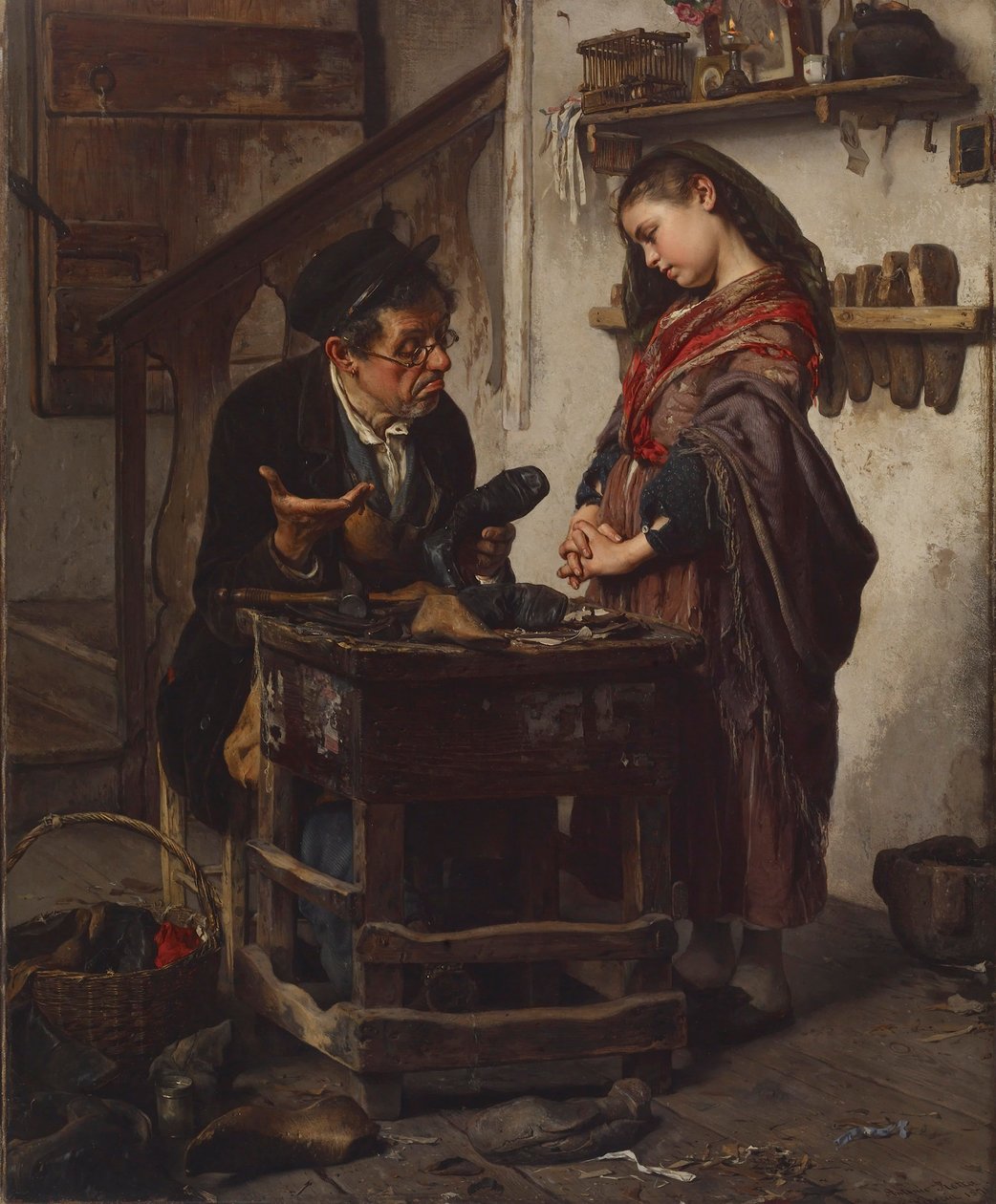 Beznadziejna sprawa, 1871 (olej na tkaninie) autorstwa Antonio Rotta