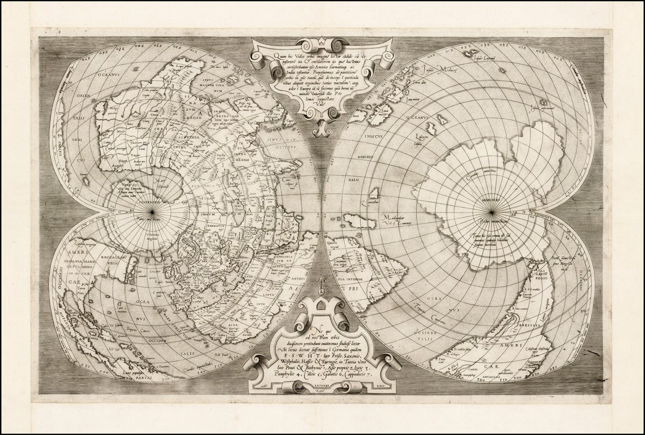 Mapa świata Antonio Salamanca 1550 autorstwa Antonio Salamanca