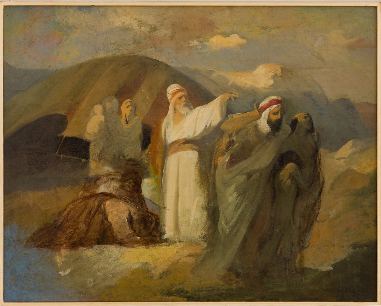 Scena biblijna (olej na płótnie) autorstwa Antonio Simonazzi