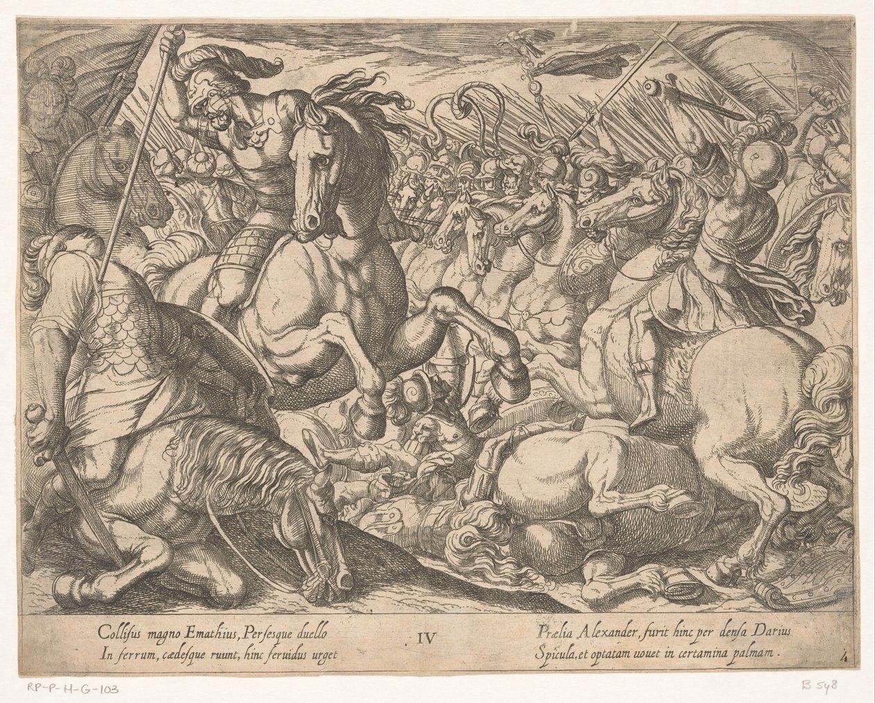 Aleksander Wielki walczy z Persami Czyny Aleksandra Wielkiego (tytuł serii) Alexandri magni praecipvae res gestae (tytuł serii) autorstwa Antonio Tempesta