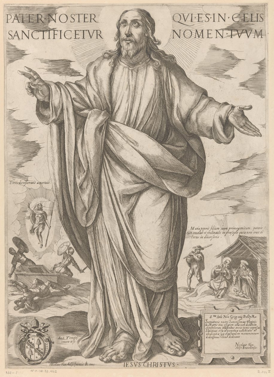 Chrystus Ojcze nasz, który jesteś w niebie, święć się Twoje imię (tytuł na przedmiocie) Chrystus, Maryja i apostoł (tytuł serii) autorstwa Antonio Tempesta