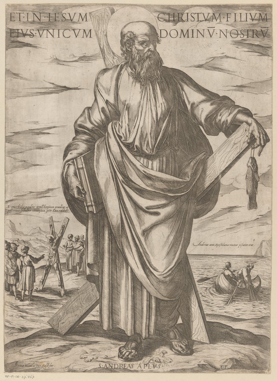 Św. Andrzeja A w Jezusie Chrystusie, jego jedynym synu, naszym Panu (tytuł na przedmiocie) Chrystus, Maryja i apostoł (tytuł serii) autorstwa Antonio Tempesta