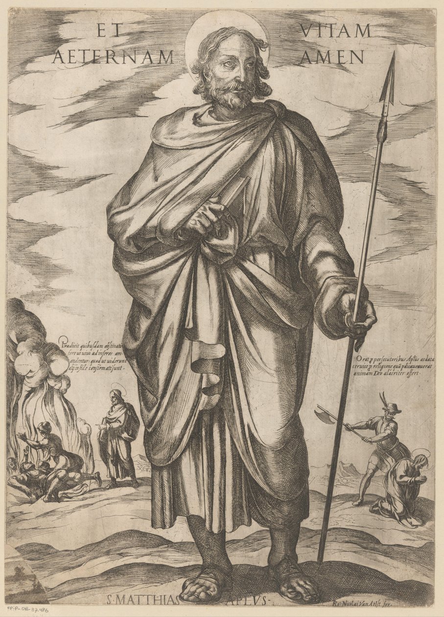 Św. Macieja I życie wieczne amen (tytuł na przedmiocie) Chrystus, Maryja i apostoł (tytuł serii) autorstwa Antonio Tempesta