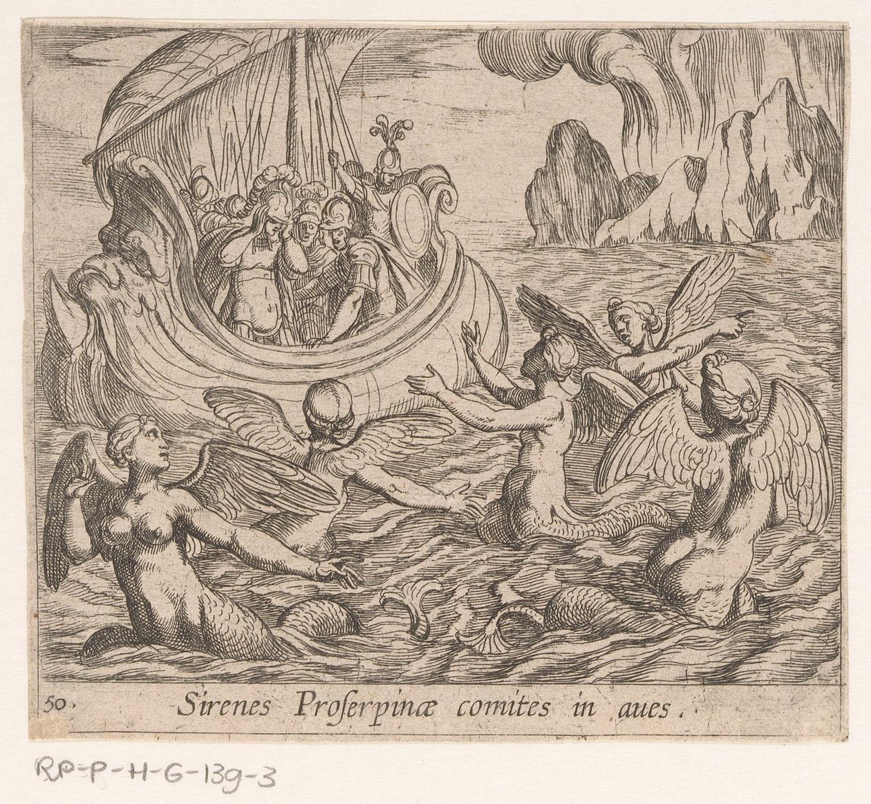 syreny Syreny Prozerpiny liczą ptaki (tytuł na obiekcie) Metamorfoza lub przekształcenia (tytuł serii) Metamorfosen van Ovidius (tytuł serii) autorstwa Antonio Tempesta