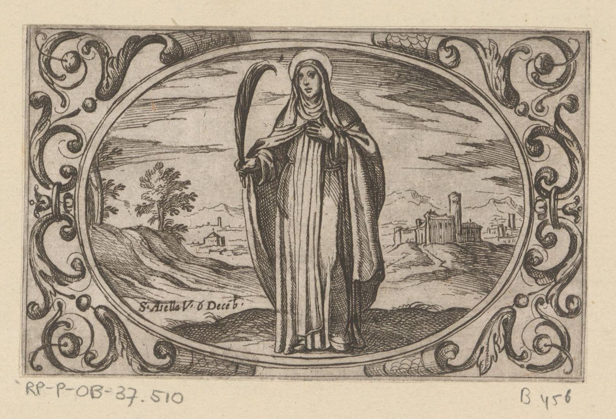 H. Asella Romeinse martelaressen (tytuł serii) Imagini di moltes vergini Rom w męczeństwie (tytuł serii) autorstwa Antonio Tempesta