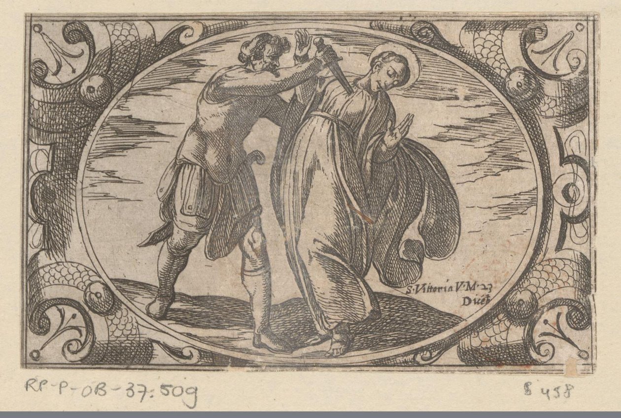 H. Wiktoria Romeinse martelaressen (tytuł serii) Imagini di moltes vergini Rom w męczeństwie (tytuł serii) autorstwa Antonio Tempesta