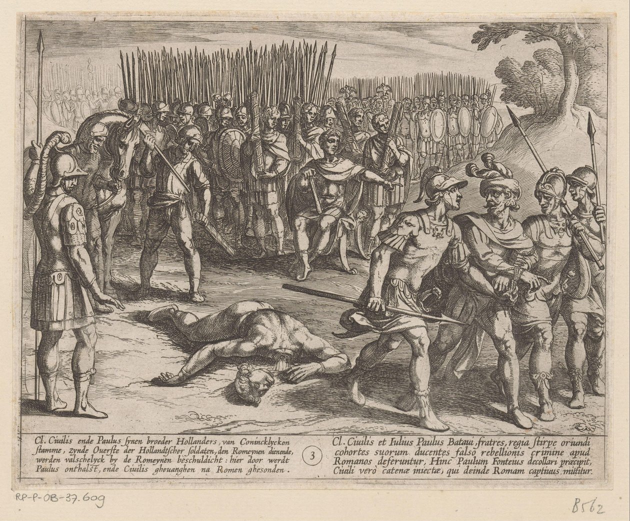 Julius Civilis zostaje aresztowany, a jego brat Paulus zostaje ścięty Wojny batawskie przeciwko Rzymianom (tytuł serii) Batavorum cum Romanis Bellum (tytuł serii) autorstwa Antonio Tempesta