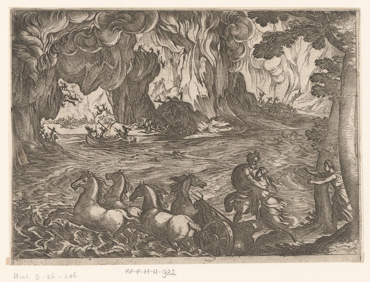 Krajobraz z napadem Prozerpiny Pejzaże ze scenami mitologicznymi (tytuł serii) autorstwa Antonio Tempesta