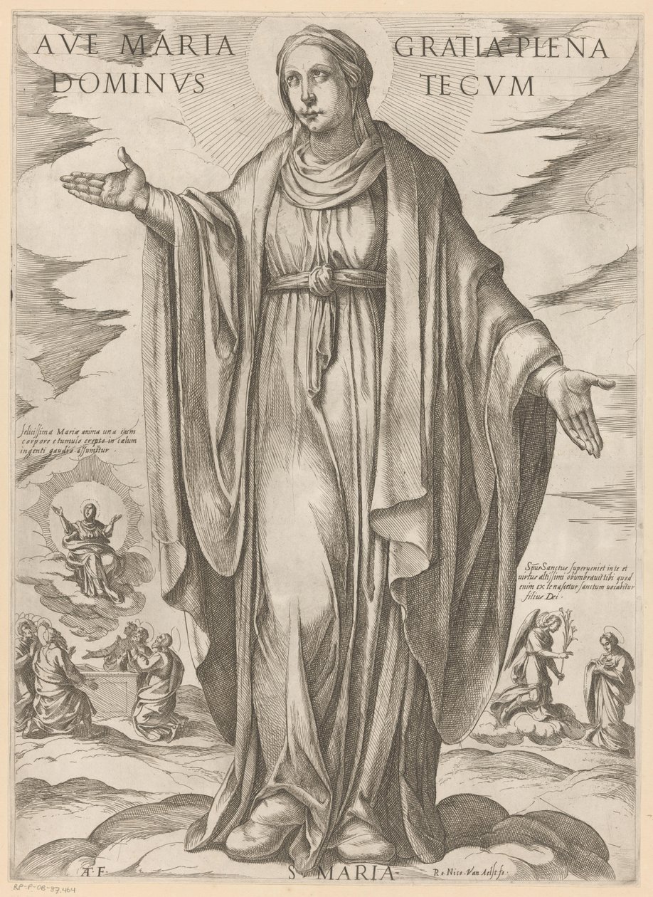 Maria Zdrowaś Maryjo, łaski pełna, Panie z Tobą (tytuł na przedmiocie) Chrystus, Maryja i apostoł (tytuł serii) autorstwa Antonio Tempesta