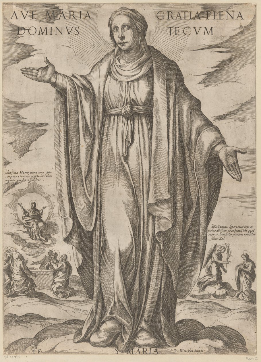 Maria Zdrowaś Maryjo, łaski pełna, Panie z Tobą (tytuł na przedmiocie) Chrystus, Maryja i apostoł (tytuł serii) autorstwa Antonio Tempesta