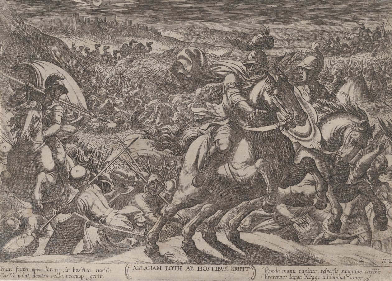 Ilustracja 2: Abraham uwalnia swojego siostrzeńca Lota, z 